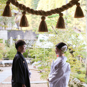 京都和装前撮りの正寿院でシルエット写真