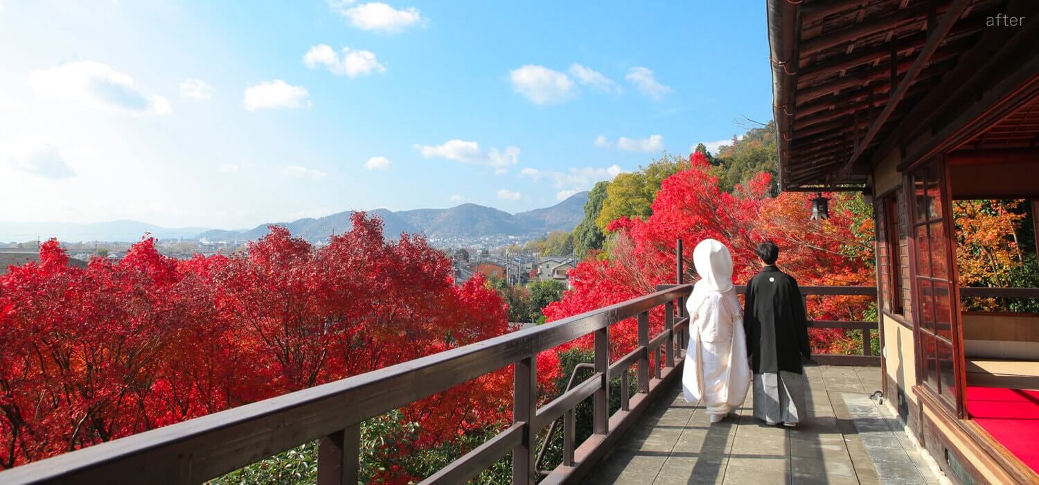 京都和装前撮り・フォトウェディングの写真補正後の写真
