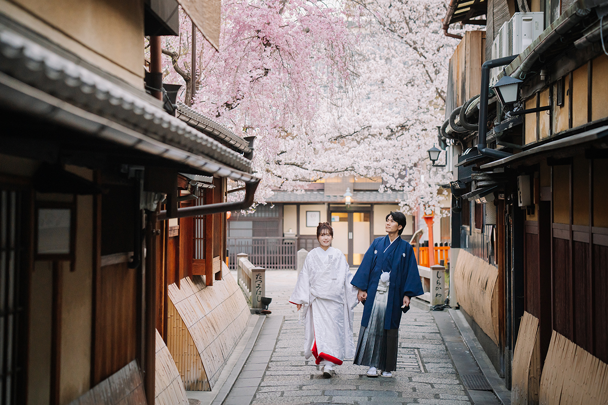 京都前撮りの思い出体験「桜の祇園」