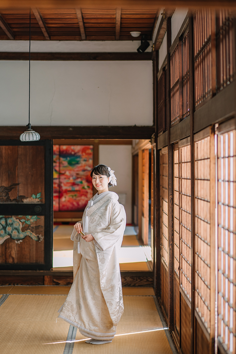 京都の白無垢和装前撮り「白無垢で随心院」