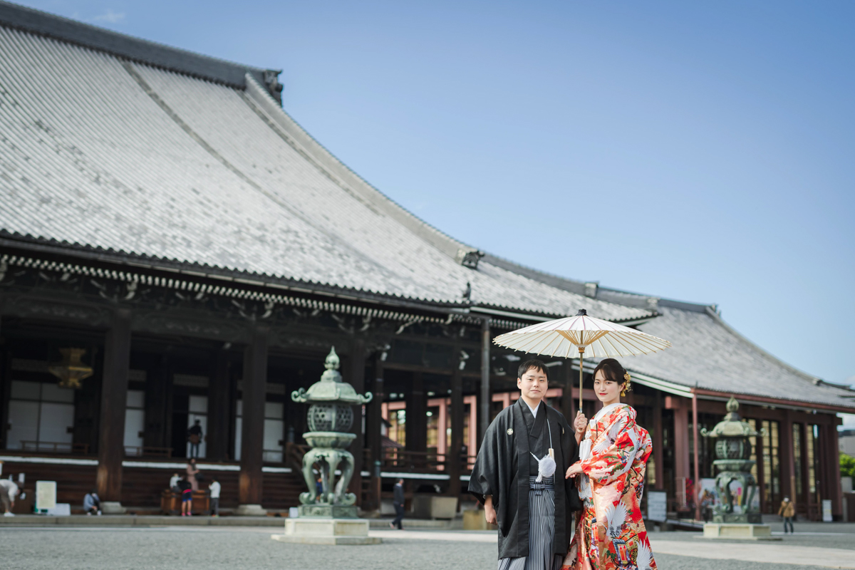 京都のお寺で和装前撮りは西本願寺が安いのでおすすめ