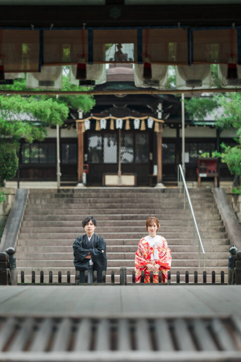 京都和装前撮りで穴場で人気の新日吉神宮