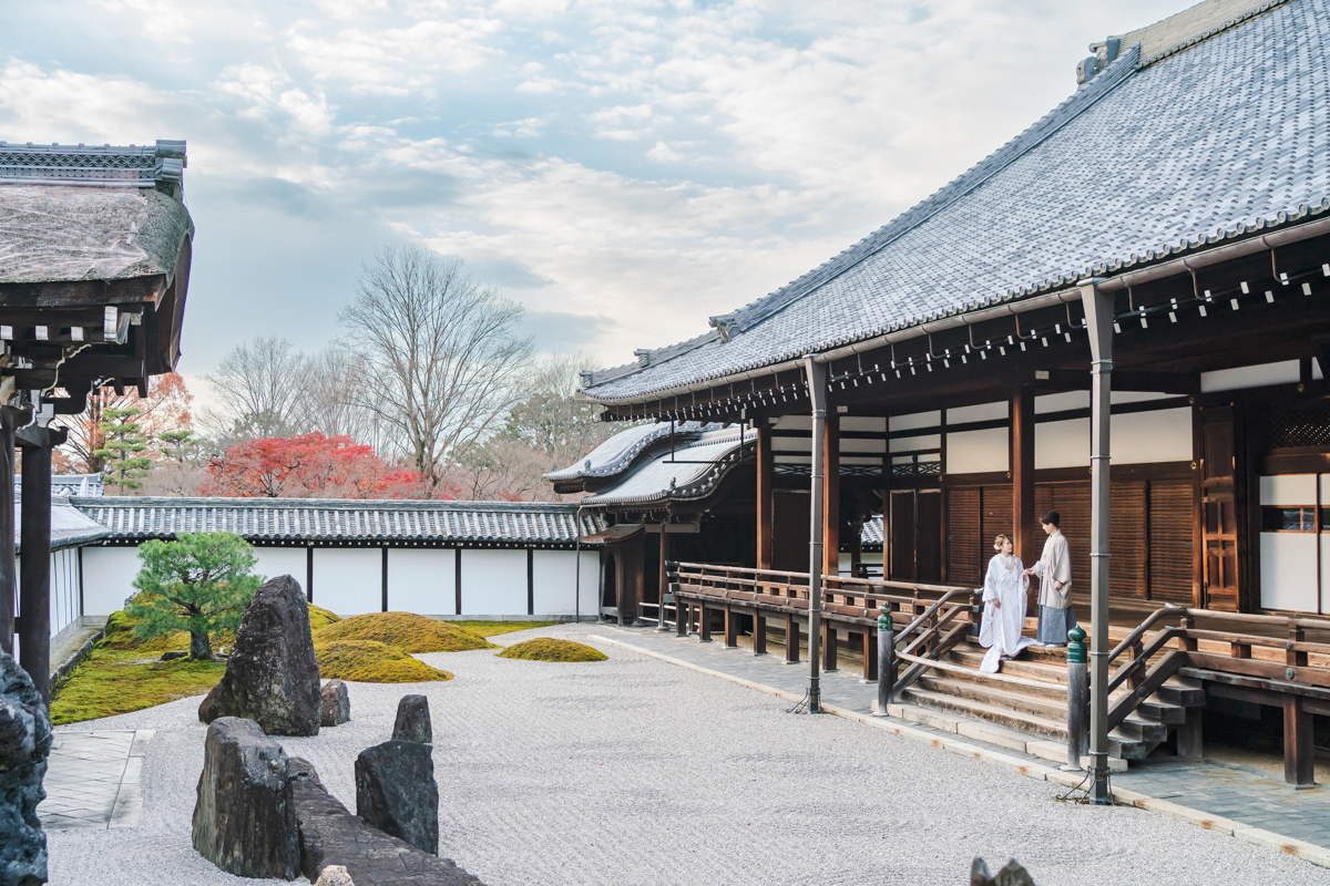 東福寺前撮り「石庭が美しい本坊庭園を2人だけで撮影」
