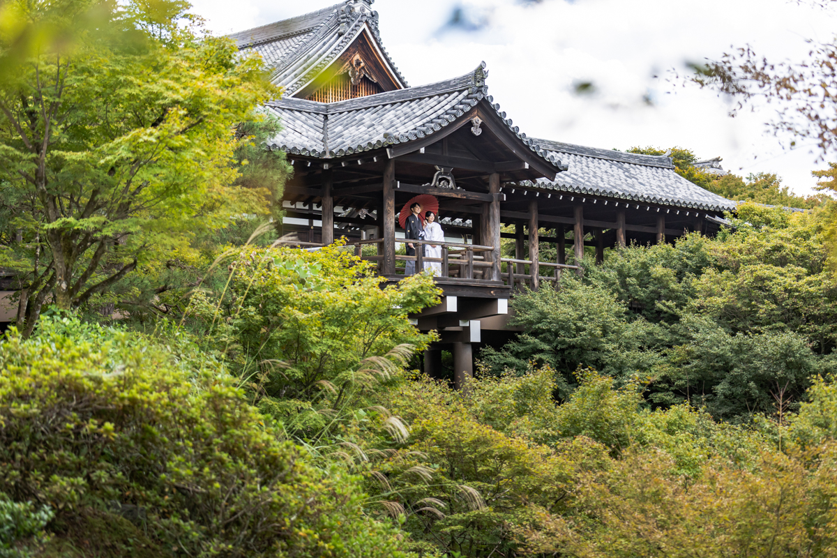 東福寺前撮り「初秋の通天橋から庭を見下ろす」