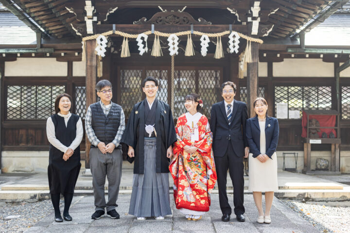 京都和装前撮りは家族みんなで楽しくフォトウェディング