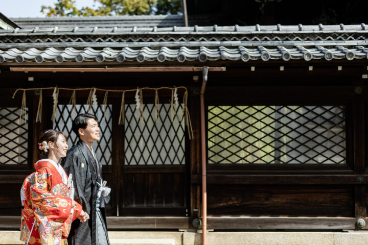 京都和装前撮りは人が少ない新日吉神宮がおすすめ