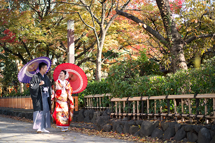 紅葉　前撮り　祇園
