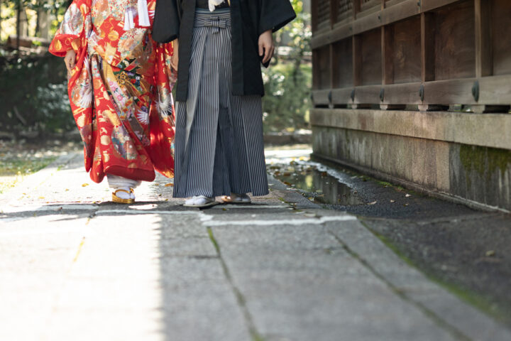 京都和装前撮りで定番の足元ショット