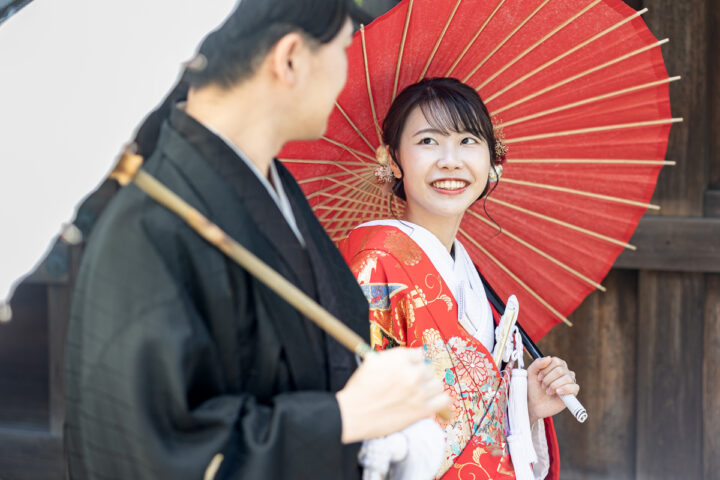 京都の和装前撮りは新日吉神宮が人気