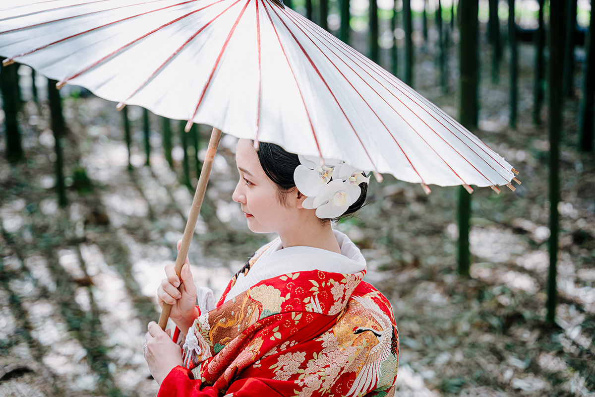 五月に一番お世話になった大覚寺さん「白傘と色打掛」