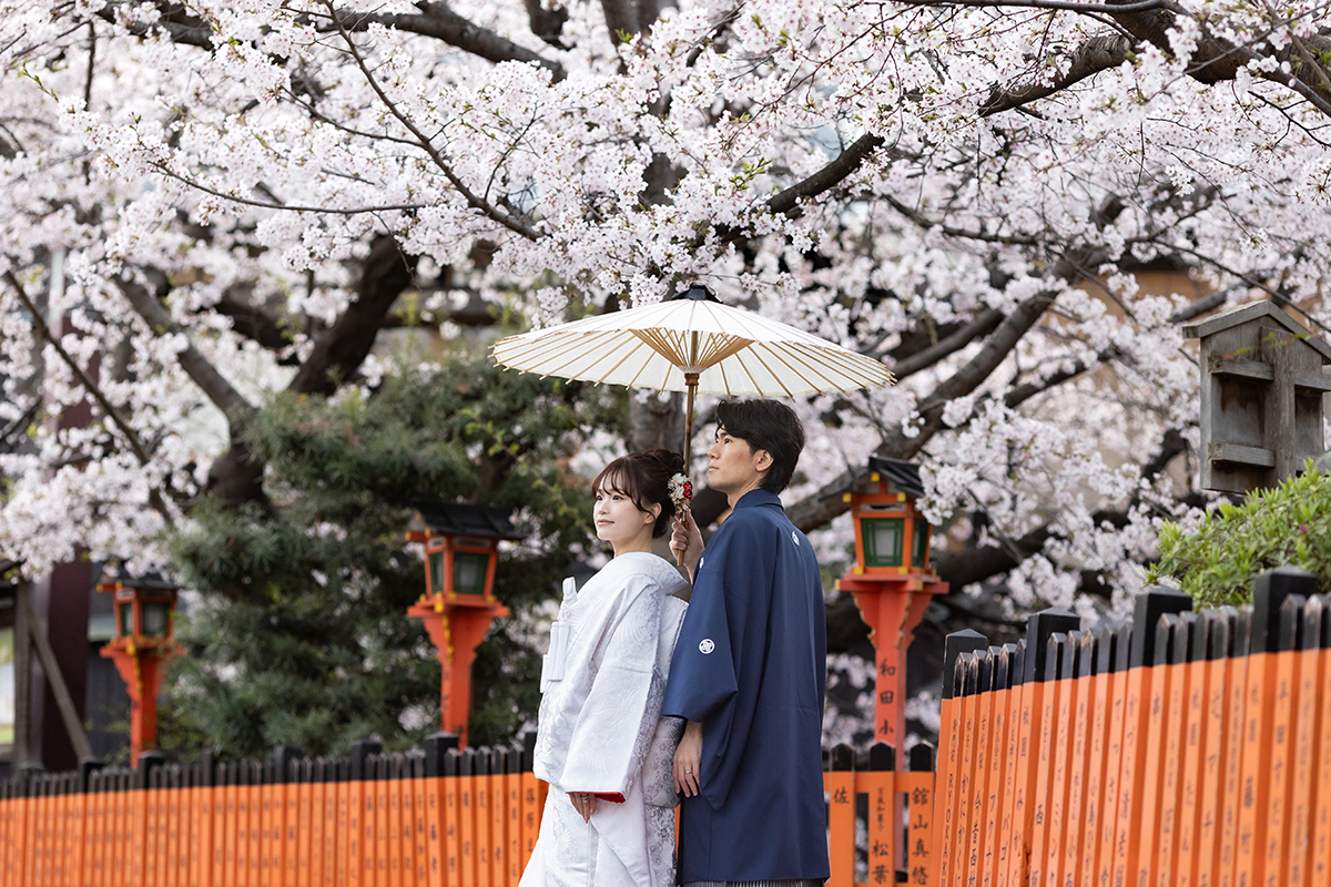 京都前撮りの思い出体験「誰もいない桜の祇園」