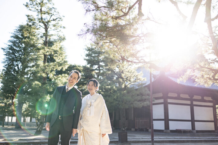 京都のフォトウェディングで白無垢とスーツで前撮りするのがおしゃれ