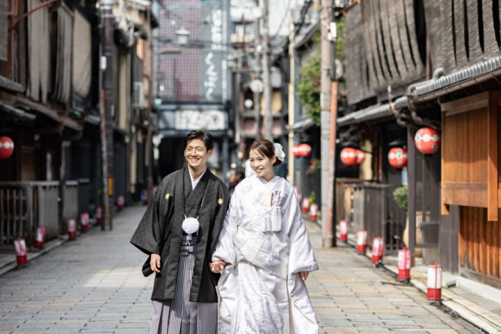京都のフォトウェディングは祇園での和装前撮りが人気