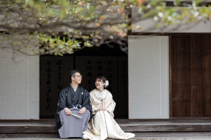 京都の和装前撮りは萬福寺の縁側が人気