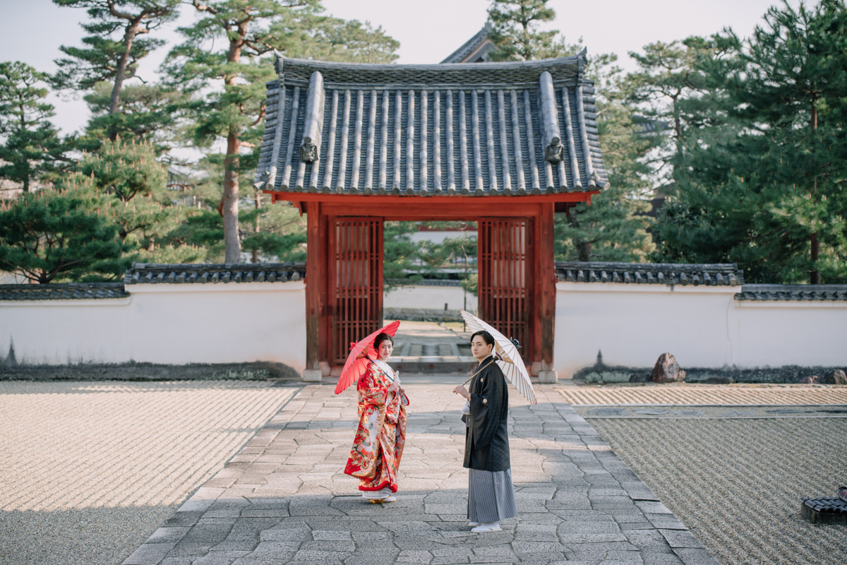京都の和装前撮りをお寺で安く撮るには萬福寺が人気