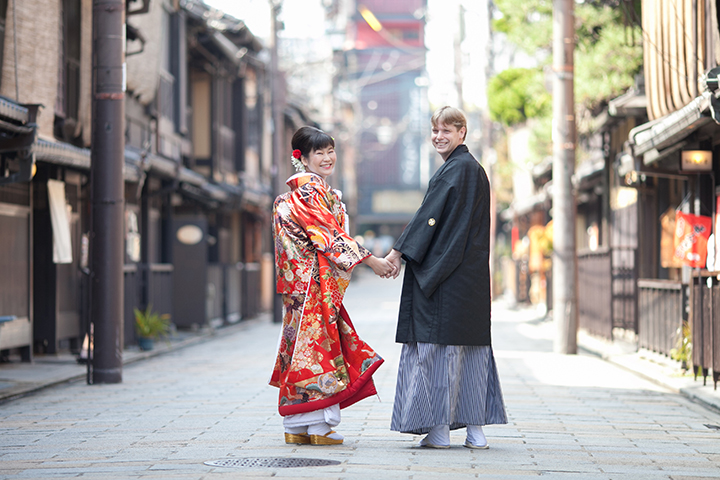 京都　前撮り　国際結婚