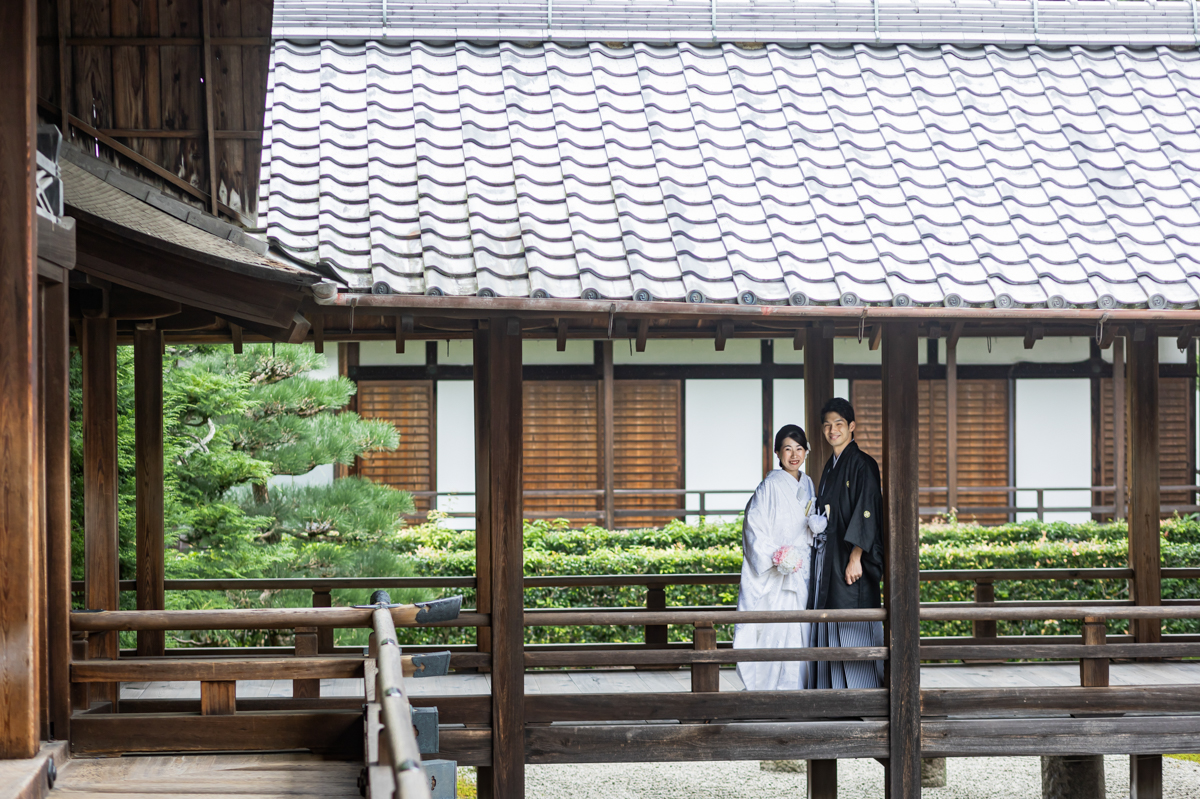 東福寺前撮り「本坊庭園の渡り廊下で」