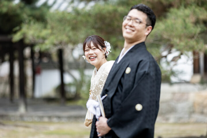 京都の萬福寺で和装前撮り・フォトウェディングはコマ撮り風がおすすめ
