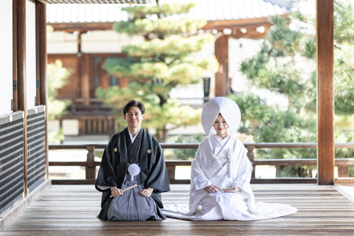 京都前撮りは大覚寺で正座ショットが人気です