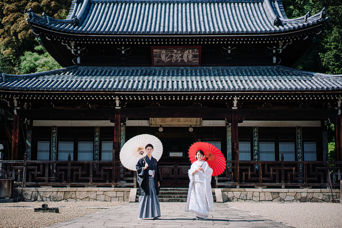 重厚感のある京都の萬福寺で和装前撮り