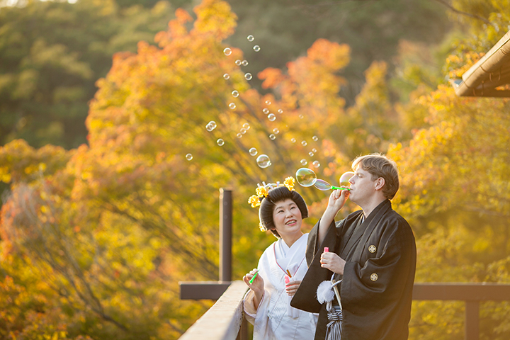 京都　前撮り　国際結婚