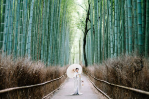 京都和装前撮り・フォトウェディングは竹林がある嵐山がおすすめです