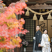 正寿院前撮りの境内の紅葉