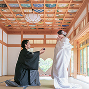 正寿院前撮りの和室でプロポーズ