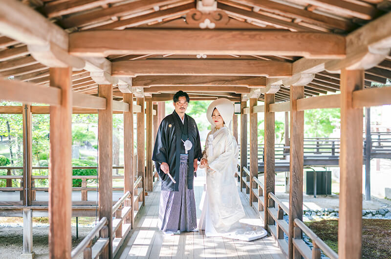 京都の和装前撮りやフォトウェディングで人気のロケーション・大覚寺
