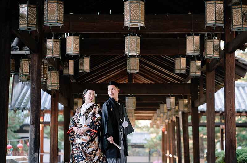 京都の萬福寺は桜・紅葉もある、おすすめの和装前撮り・フォトウェディングスポット